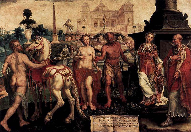 Maarten van Heemskerck Momus Criticizes the Gods' Creations. china oil painting image